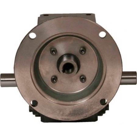 WORLDWIDE ELECTRIC Worldwide Cast Iron Right Angle Worm Gear Reducer 5:1 Ratio 182/4T Frame HdRF262-5/1-DE-182/4TC